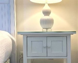 Item 152:  Side Table with Storage & Shelf - 24"l x 16"w x 18"h:  $145