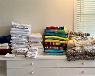 We have a large selection of linens at this sale!  