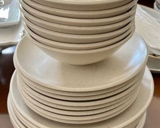 Item 215:  The Khaki Collection by Calvin Klein Dishes, Cargo Cream by Swid Powell- 23 pieces: $165