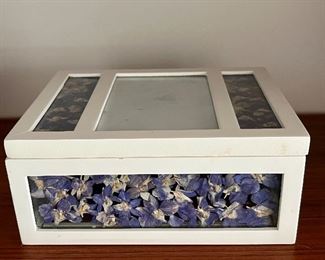 Item 211:  Storage Box with Dried Violets:  $28