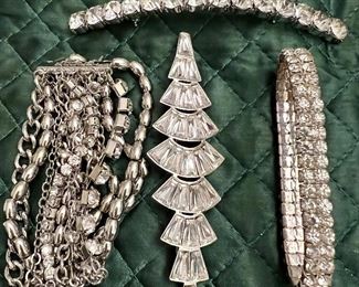 Rhinestone jewelry all priced at the sale!