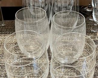 Item 226:  (8) Mikasa Etched Glasses:  $26