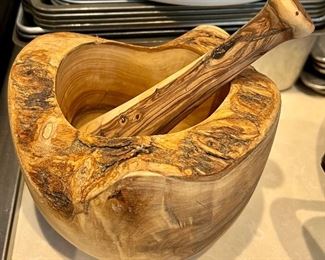Item 229:  Wood Mortar & Pestle:  $28