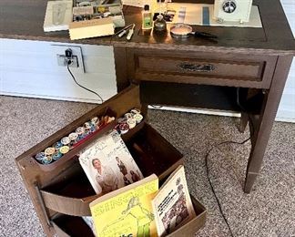 Vintage Kenmore Model 1400 Zig Zag sewing machine with all parts & pieces. YES! IT WORKS!!!