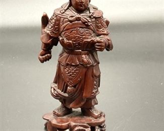Chinese Boxwood Carved Statue, 1/2