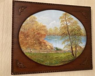 Landscape Oil Painting in Western Style Frame