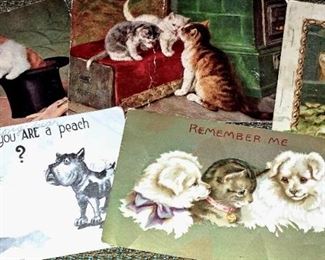 Large selection of vintage and modern postcards.