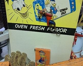 "Donald Duck Bread" CARDBOARD sign