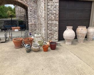 Assorted sizes outdoor planters