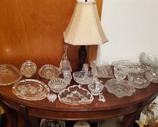 Nice Collection of Clear Glass Candy Dishes, Trays and Bowls
