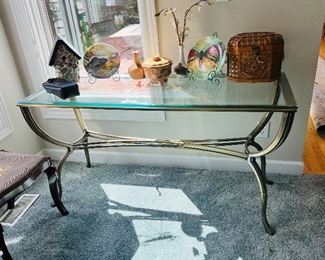 Glass Top Sofa Table 