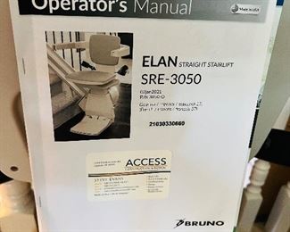 ELAN Straight Stair Lift - Just Purchased and Hardly Used - LIKE NEW 
