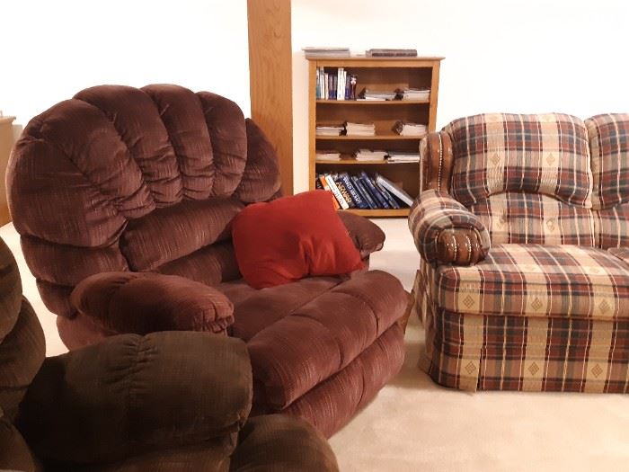 These pieces are in the finished basement.   Pics of the main level sofas coming Wednesday evening. 