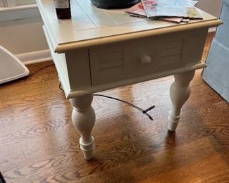 End table off white $100
24” x 28” x 24”H 