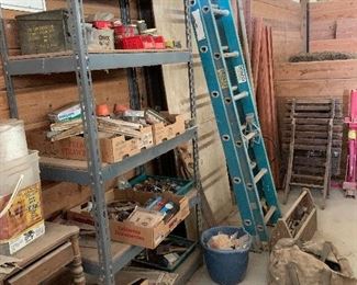 LADDERS AND LOTS OF MISC TOOLS