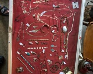 Many cases of jewelry. 