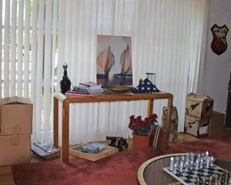 Sofa Table, Flag, Art, PB Magazines