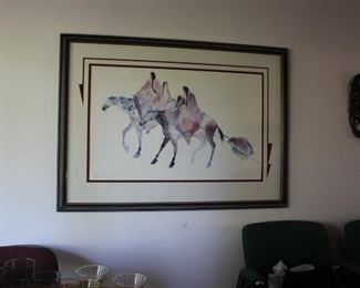 Framed Indian Horse Art
