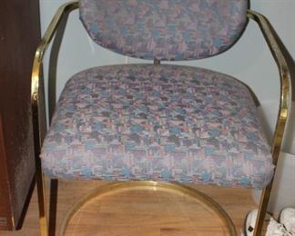 Chrome and Upholstered Chair