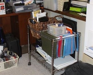 Rolling Cart for Office, Monitor, Art Supplies
