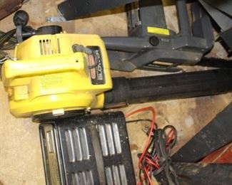 Battery Charger and Paramount Gasoline Blower