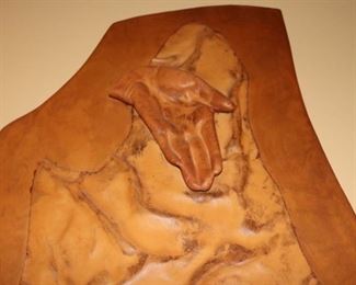Leather work art by Kentucky artist Edgar Hume 