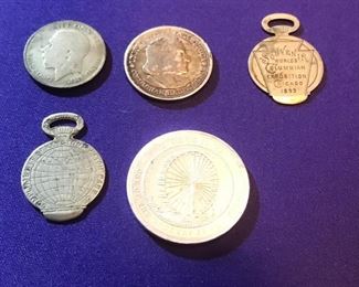 Worlds fair 1893 tokens and era coins 