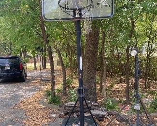 Two portable basketball hoops available 