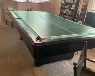 Full size pool table with Ping Pong topper. 
Italian Slate