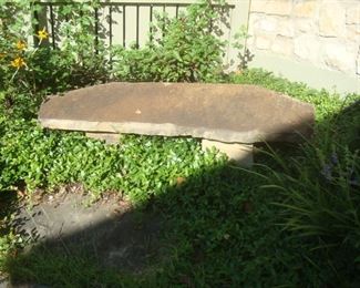 Bench w/ stone slab