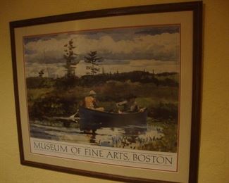 Framed fishing poster