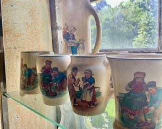 Dutch Pitcher & Mugs