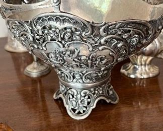Amazing Circa. 19th Century German Sterling Silver Ice Bowl, Absolutely Stunning design and heavy!