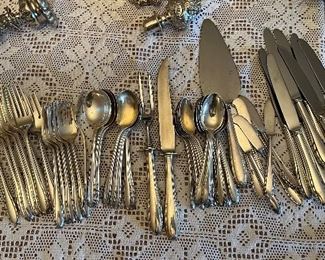 large Gorham Lyric sterling silver set