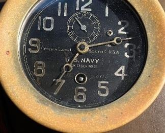 Rare Chelsea WW1 US Navy Deck Clock, beautiful condition.