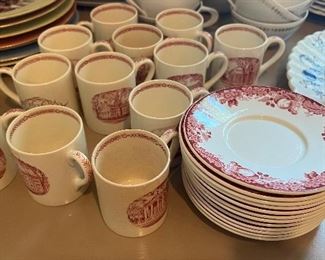 Set of 1936 Harvard Demitasse cups and saucers, pretty scarce!!
