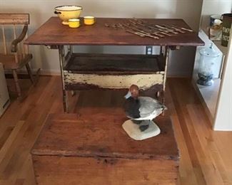 Antique Convertible Table And More