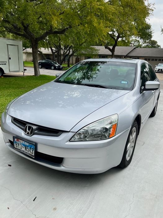 2004 Honda Accord Ex, 1 owner, 91,500 miles. In person bidding will start at $7,300. Bidding will begin at 10am 9/1 and  will conclude at 3pm Friday, 9/2. 