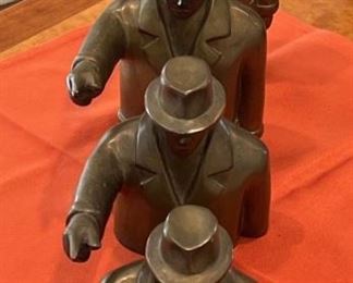 Descending The Stairs Brass Sculpture