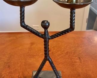 Stick Man Style Rebar Candle Holder