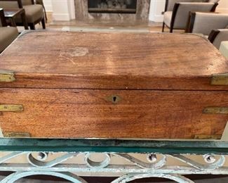 Antique Travel Writing Desk Or Slope