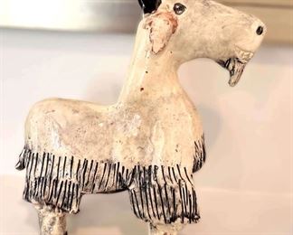 Artist Signed Ceramic Mountain Goat Figure