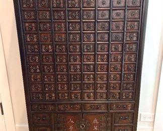 Chinese Apothecary Herb Cabinet 96 Drawers