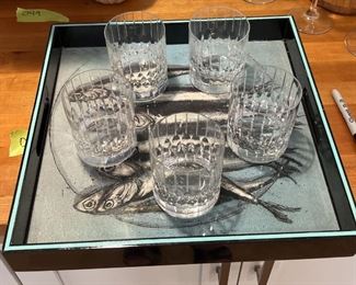 Crystal Tumblers Five Total