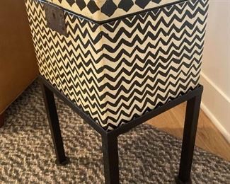 Hand Painted Box On Iron Stand