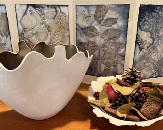 Jean Elton Golden Wave Ceramic Vase