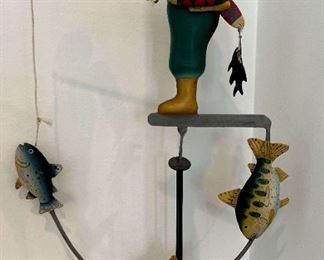 KINETIC FISHERMAN SCULPTURE