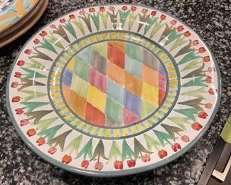 MackenzieChilds Ceramic Plates, Cups  Saucers