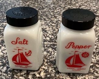 Milk Glass Salt Pepper Shakers and More
