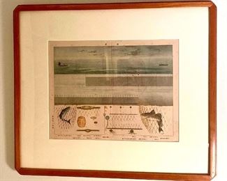 Original Japanese BookplateFishing Theme